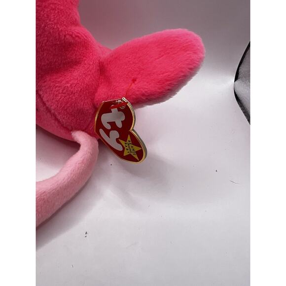 TY Beanie Baby Babies Stuffed Animal Plush Flamingo Pinky 1995 - Picture 5 of 11